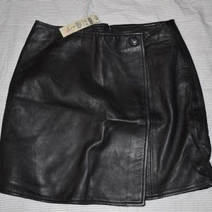 Vintage Genuine Leather Skirt